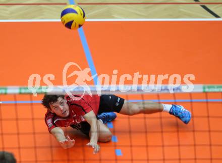 AVL. Volleyball. Volley League Men. SK Posojilnica Aich Dob gegen VBK Woerthersee Loewen Klagenfurt. Simon Fruehbauer (Klagenfurt). Bleiburg, am 11.10.2017.
Foto: Kuess
---
pressefotos, pressefotografie, kuess, qs, qspictures, sport, bild, bilder, bilddatenbank