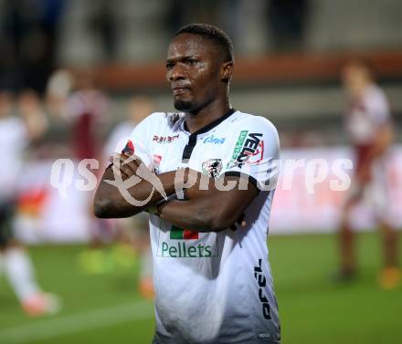 Fussball Tipico Bundesliga. RZ Pellets WAC gegen SV Mattersburg. Torjubel Issiaka Ouedraogo, (WAC). Wolfsberg, am 14.10.2017.
Foto: Kuess

---
pressefotos, pressefotografie, kuess, qs, qspictures, sport, bild, bilder, bilddatenbank