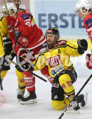 EBEL. Eishockey Bundesliga. KAC gegen 	Vienna Capitals. Torjubel Rafael Rotter (Vienna Capitals). Klagenfurt, am 15.10.2017.
Foto: Kuess

---
pressefotos, pressefotografie, kuess, qs, qspictures, sport, bild, bilder, bilddatenbank