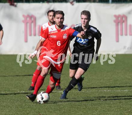 Fussball. Kaerntner Liga. KAC 1909 gegen Bleiburg. Toni Krijan (KAC),  Nico Gerak (Bleiburg). Klagenfurt, 14.10.2017.
Foto: Kuess
---
pressefotos, pressefotografie, kuess, qs, qspictures, sport, bild, bilder, bilddatenbank
