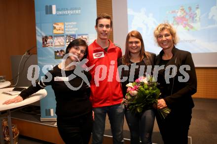 Spitzensport und Studium.  Julia Sciancalepore, Nico Pajantschitsch, Valentina Dreier, Petra Kronberger. Klagenfurt, am 18.10.2017.
Foto: Kuess
---
pressefotos, pressefotografie, kuess, qs, qspictures, sport, bild, bilder, bilddatenbank