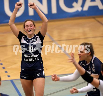 Volleyball Bundesliga. Frauen. SG Kelag Klagenfurt gegen VC Tirol. Jubel Ana Bajic (Klagenfurt). Klagenfurt, am 21.10.2017.
Foto: Kuess
---
pressefotos, pressefotografie, kuess, qs, qspictures, sport, bild, bilder, bilddatenbank