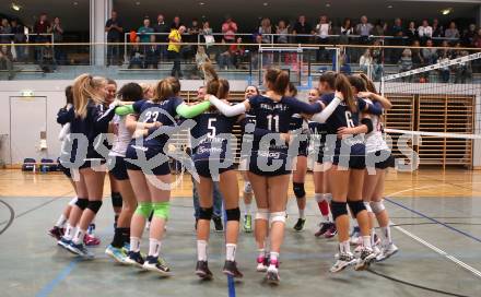 Volleyball Bundesliga. Frauen. SG Kelag Klagenfurt gegen VC Tirol. Jubel (Klagenfurt). Klagenfurt, am 21.10.2017.
Foto: Kuess
---
pressefotos, pressefotografie, kuess, qs, qspictures, sport, bild, bilder, bilddatenbank