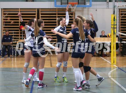 Volleyball Bundesliga. Frauen. SG Kelag Klagenfurt gegen VC Tirol. Jubel (Klagenfurt). Klagenfurt, am 21.10.2017.
Foto: Kuess
---
pressefotos, pressefotografie, kuess, qs, qspictures, sport, bild, bilder, bilddatenbank