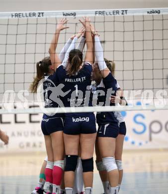 Volleyball Bundesliga. Frauen. SG Kelag Klagenfurt gegen VC Tirol. Jubel (Klagenfurt). Klagenfurt, am 21.10.2017.
Foto: Kuess
---
pressefotos, pressefotografie, kuess, qs, qspictures, sport, bild, bilder, bilddatenbank