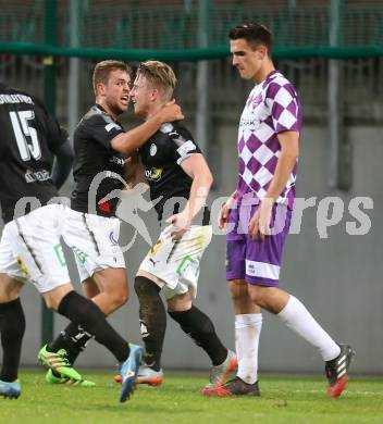 Fussball Regionalliga. SK Austria Klagenfurt gegen FC Jerich International Gleisdorf. Torjubel Markus Farnleitner (Gleisdorf). Klagenfurt, am 20.10.2017.
Foto: Kuess
---
pressefotos, pressefotografie, kuess, qs, qspictures, sport, bild, bilder, bilddatenbank