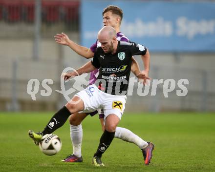 Fussball Regionalliga. SK Austria Klagenfurt gegen FC Jerich International Gleisdorf. Daniel Mair, (Klagenfurt), Markus Ostermann (Gleisdorf). Klagenfurt, am 20.10.2017.
Foto: Kuess
---
pressefotos, pressefotografie, kuess, qs, qspictures, sport, bild, bilder, bilddatenbank
