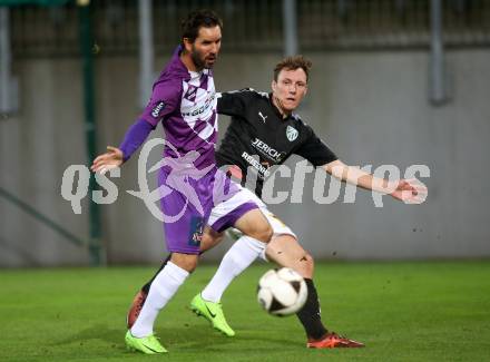 Fussball Regionalliga. SK Austria Klagenfurt gegen FC Jerich International Gleisdorf. Sandro Zakany, (Klagenfurt), Mario Pollhammer (Gleisdorf). Klagenfurt, am 20.10.2017.
Foto: Kuess
---
pressefotos, pressefotografie, kuess, qs, qspictures, sport, bild, bilder, bilddatenbank