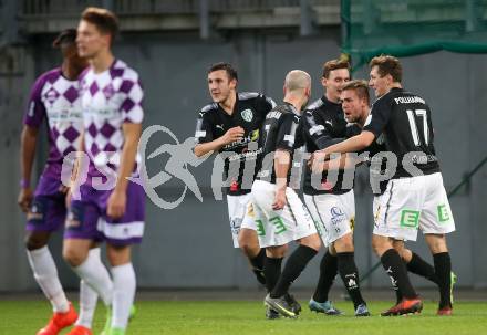 Fussball Regionalliga. SK Austria Klagenfurt gegen FC Jerich International Gleisdorf. Torjubel Markus Farnleitner (Gleisdorf). Klagenfurt, am 20.10.2017.
Foto: Kuess
---
pressefotos, pressefotografie, kuess, qs, qspictures, sport, bild, bilder, bilddatenbank