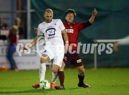 Fussball Kaerntner Liga. SAK gegen ATSV Wolfsberg. Christian Dlopst, (SAK), Rene Pascal Seebacher (Wolfsberg). Klagenfurt, am 20.10.2017.
Foto: Kuess
---
pressefotos, pressefotografie, kuess, qs, qspictures, sport, bild, bilder, bilddatenbank