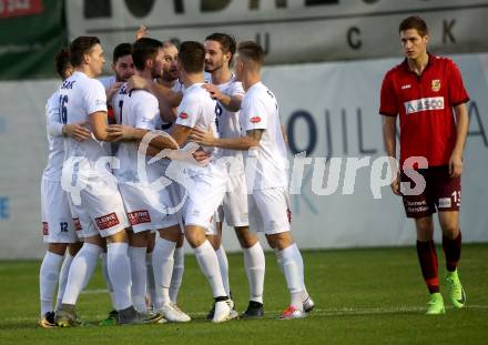 Fussball Kaerntner Liga. SAK gegen ATSV Wolfsberg. Torjubel Stephan Buergler (SAK). Klagenfurt, am 20.10.2017.
Foto: Kuess
---
pressefotos, pressefotografie, kuess, qs, qspictures, sport, bild, bilder, bilddatenbank