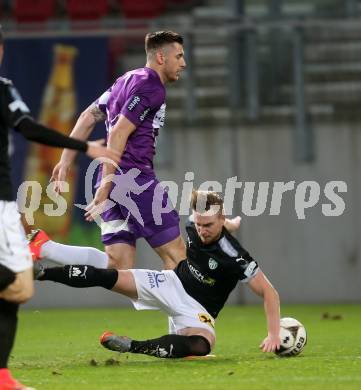Fussball Regionalliga. SK Austria Klagenfurt gegen FC Jerich International Gleisdorf. Filip Petanjek,  (Klagenfurt), Filip Petanjek (Gleisdorf). Klagenfurt, am 20.10.2017.
Foto: Kuess
---
pressefotos, pressefotografie, kuess, qs, qspictures, sport, bild, bilder, bilddatenbank