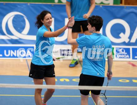 Badminton Bundesliga. SC Kelag Kaernten. Jenny Ertl , Atanaska Yurieva Spasova. Klagenfurt, am 21.10.2017.
Foto: Kuess
---
pressefotos, pressefotografie, kuess, qs, qspictures, sport, bild, bilder, bilddatenbank