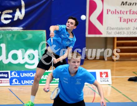 Badminton Bundesliga. SC Kelag Kaernten. Philipp Drexler, Miha Ivancic. Klagenfurt, am 21.10.2017.
Foto: Kuess
---
pressefotos, pressefotografie, kuess, qs, qspictures, sport, bild, bilder, bilddatenbank