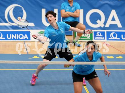 Badminton Bundesliga. SC Kelag Kaernten. Jenny Ertl , Atanaska Yurieva Spasova. Klagenfurt, am 21.10.2017.
Foto: Kuess
---
pressefotos, pressefotografie, kuess, qs, qspictures, sport, bild, bilder, bilddatenbank