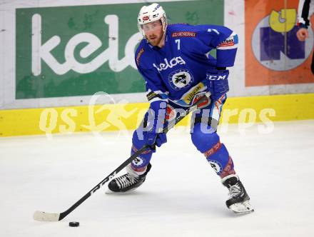 EBEL. Eishockey Bundesliga. EC VSV gegen HC TWK Innsbruck. Dave Shields (VSV). Villach, am 26.10.2017.
Foto: Kuess 


---
pressefotos, pressefotografie, kuess, qs, qspictures, sport, bild, bilder, bilddatenbank