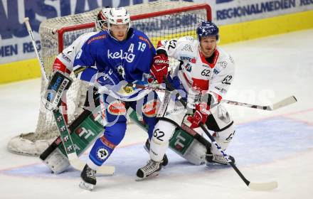 EBEL. Eishockey Bundesliga. EC VSV gegen HC TWK Innsbruck. Stefan Bacher, (VSV), Kevin Wehrs (Innsbruck). Villach, am 26.10.2017.
Foto: Kuess 


---
pressefotos, pressefotografie, kuess, qs, qspictures, sport, bild, bilder, bilddatenbank