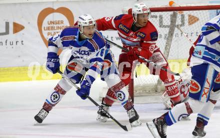 EBEL. Eishockey Bundesliga. KAC gegen 	VSV. Ramon Schnetzer, (KAC), Sam Antonitsch (VSV). Klagenfurt, am 29.10.2017.
Foto: Kuess

---
pressefotos, pressefotografie, kuess, qs, qspictures, sport, bild, bilder, bilddatenbank