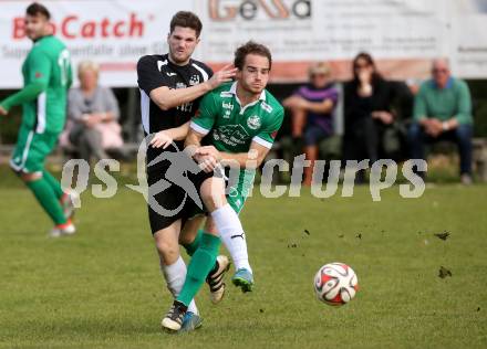 Fussball 1. KLasse C. Donau gegen Oberes Metnitztal. Wolfgang Schoenthaler,  (Donau), Martin Kotulsky (Metnitztal). Klagenfurt, am 29.10.2017.
Foto: Kuess
---
pressefotos, pressefotografie, kuess, qs, qspictures, sport, bild, bilder, bilddatenbank