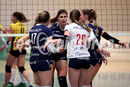 Volleyball Bundesliga. Frauen. SG Klagenfurt gegen Linz Steg. Jubel (SG Klagenfurt). Klagenfurt, am 4.11.2017.
Foto: Kuess
---
pressefotos, pressefotografie, kuess, qs, qspictures, sport, bild, bilder, bilddatenbank