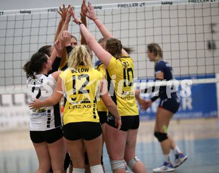 Volleyball Bundesliga. Frauen. SG Klagenfurt gegen Linz Steg. Jubel (Linz Steg). Klagenfurt, am 4.11.2017.
Foto: Kuess
---
pressefotos, pressefotografie, kuess, qs, qspictures, sport, bild, bilder, bilddatenbank