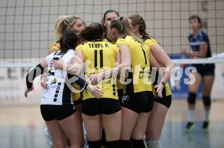 Volleyball Bundesliga. Frauen. SG Klagenfurt gegen Linz Steg. Jubel  (Linz Steg). Klagenfurt, am 4.11.2017.
Foto: Kuess
---
pressefotos, pressefotografie, kuess, qs, qspictures, sport, bild, bilder, bilddatenbank