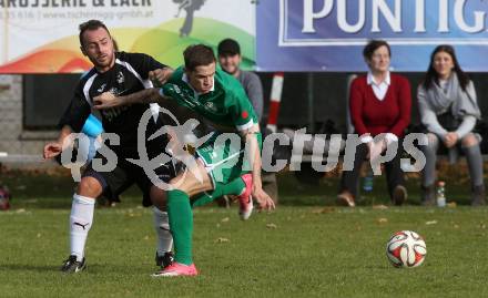 Fussball 1. KLasse C. Donau gegen Oberes Metnitztal. Sebastian Michael Layroutz,  (Donau), Marko Petricevic (Metnitztal). Klagenfurt, am 29.10.2017.
Foto: Kuess
---
pressefotos, pressefotografie, kuess, qs, qspictures, sport, bild, bilder, bilddatenbank