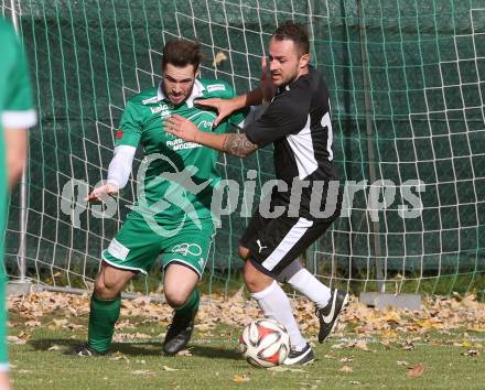 Fussball 1. KLasse C. Donau gegen Oberes Metnitztal. Thomas Guggenberger,  (Donau), Marko Petricevic (Metnitztal). Klagenfurt, am 29.10.2017.
Foto: Kuess
---
pressefotos, pressefotografie, kuess, qs, qspictures, sport, bild, bilder, bilddatenbank