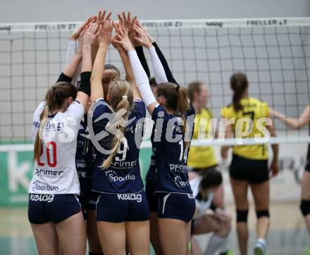 Volleyball Bundesliga. Frauen. SG Klagenfurt gegen Linz Steg. Jubel (SG Klagenfurt). Klagenfurt, am 4.11.2017.
Foto: Kuess
---
pressefotos, pressefotografie, kuess, qs, qspictures, sport, bild, bilder, bilddatenbank