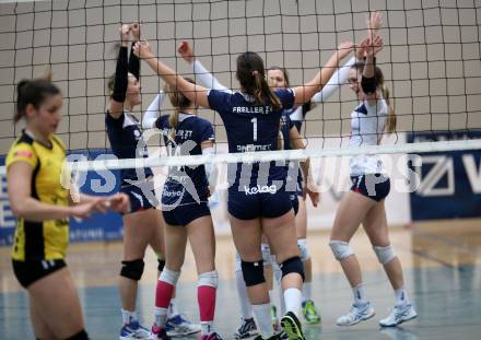 Volleyball Bundesliga. Frauen. SG Klagenfurt gegen Linz Steg. Jubel (SG Klagenfurt). Klagenfurt, am 4.11.2017.
Foto: Kuess
---
pressefotos, pressefotografie, kuess, qs, qspictures, sport, bild, bilder, bilddatenbank