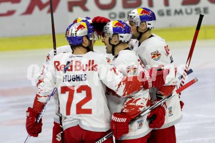 EBEL. Eishockey Bundesliga. KAC gegen 	EC Red Bull Salzburg. Torjubel (Salzburg). Klagenfurt, am 5.11.2017.
Foto: Kuess

---
pressefotos, pressefotografie, kuess, qs, qspictures, sport, bild, bilder, bilddatenbank