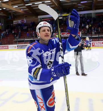 EBEL. Eishockey Bundesliga. EC VSV gegen EHC Liwest Black Wings Linz. Jubel Sam Antonitsch (VSV). Villach, am 5.11.2017.
Foto: Kuess 


---
pressefotos, pressefotografie, kuess, qs, qspictures, sport, bild, bilder, bilddatenbank