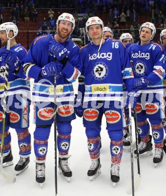 EBEL. Eishockey Bundesliga. EC VSV gegen EHC Liwest Black Wings Linz. Dave Shields, Jordan Hickmott (VSV). Villach, am 5.11.2017.
Foto: Kuess 


---
pressefotos, pressefotografie, kuess, qs, qspictures, sport, bild, bilder, bilddatenbank