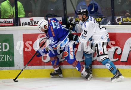 EBEL. Eishockey Bundesliga. EC VSV gegen EHC Liwest Black Wings Linz. Nikolas Petrik (VSV), Marc Andre Dorion (Linz). Villach, am 5.11.2017.
Foto: Kuess 


---
pressefotos, pressefotografie, kuess, qs, qspictures, sport, bild, bilder, bilddatenbank