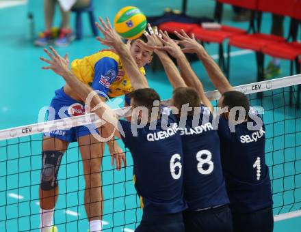 Volleyball Champions League. SK Posojilnica Aich/Dob gegen Fenerbahce Sports Club Istanbul (TUR). Michal Petras (Aich/Dob). Klagenfurt, am 8.11.2017.
Foto: Kuess
---
pressefotos, pressefotografie, kuess, qs, qspictures, sport, bild, bilder, bilddatenbank