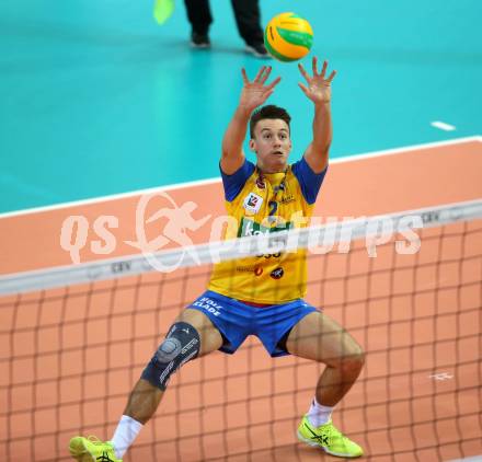 Volleyball Champions League. SK Posojilnica Aich/Dob gegen Fenerbahce Sports Club Istanbul (TUR). Michal Petras (Aich/Dob). Klagenfurt, am 8.11.2017.
Foto: Kuess
---
pressefotos, pressefotografie, kuess, qs, qspictures, sport, bild, bilder, bilddatenbank