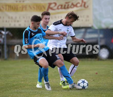 Fussball. 1. Klasse B. Ledenitzen gegen Maria Gail. Alexander Moser Gerhard Breitenberger (Ledenitzen),  Ivan Krnjic (Maria Gail). Ledenitzen, 5.11.2017.
Foto: Kuess
---
pressefotos, pressefotografie, kuess, qs, qspictures, sport, bild, bilder, bilddatenbank