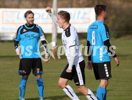 Fussball. 1. Klasse B. Ledenitzen gegen Maria Gail. Torjubel Senad Huseinbasic (Ledenitzen),  (Maria Gail). Ledenitzen, 5.11.2017.
Foto: Kuess
---
pressefotos, pressefotografie, kuess, qs, qspictures, sport, bild, bilder, bilddatenbank