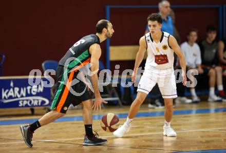 Basketball 2. Bundesliga. Grunddurchgang. 8. Runde. Woerthersee Piraten gegen Basket Flames. Lukas Hahn (Woerthersee Piraten), Dominik Alturban (Basket Flames). Klagenfurt, am 11.11.2017.
Foto: Kuess
---
pressefotos, pressefotografie, kuess, qs, qspictures, sport, bild, bilder, bilddatenbank