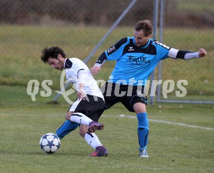 Fussball. 1. Klasse B. Ledenitzen gegen Maria Gail. Gianluca Rabitsch (Ledenitzen), Philipp Christian Stotz  (Maria Gail). Ledenitzen, 5.11.2017.
Foto: Kuess
---
pressefotos, pressefotografie, kuess, qs, qspictures, sport, bild, bilder, bilddatenbank