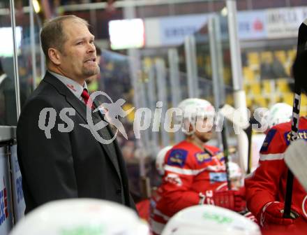 EBEL. Eishockey Bundesliga. KAC gegen 	KHL Medvescak Zagreb. Trainer Steve Walker (Zagreb). Klagenfurt, am 15.11.2017.
Foto: Kuess

---
pressefotos, pressefotografie, kuess, qs, qspictures, sport, bild, bilder, bilddatenbank