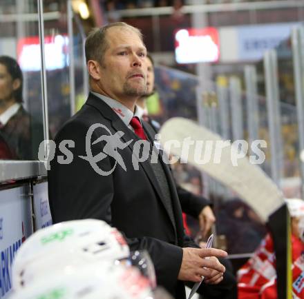 EBEL. Eishockey Bundesliga. KAC gegen 	KHL Medvescak Zagreb. Trainer Steve Walker (Zagreb). Klagenfurt, am 15.11.2017.
Foto: Kuess

---
pressefotos, pressefotografie, kuess, qs, qspictures, sport, bild, bilder, bilddatenbank