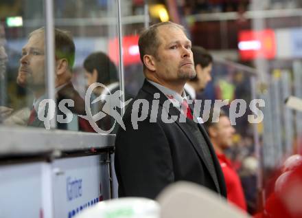 EBEL. Eishockey Bundesliga. KAC gegen 	KHL Medvescak Zagreb. Trainer Steve Walker (Zagreb). Klagenfurt, am 15.11.2017.
Foto: Kuess

---
pressefotos, pressefotografie, kuess, qs, qspictures, sport, bild, bilder, bilddatenbank