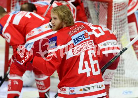 EBEL. Eishockey Bundesliga. KAC gegen 	KHL Medvescak Zagreb. Johannes Bischofberger (KAC). Klagenfurt, am 15.11.2017.
Foto: Kuess

---
pressefotos, pressefotografie, kuess, qs, qspictures, sport, bild, bilder, bilddatenbank