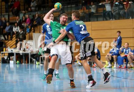 Handball Bundesliga. Schlafraum.at Kaernten gegen Union Sparkasse Korneuburg. Rok Praznik (schlafraum.at), Patrick Dietrich (Korneuburg). Klagenfurt, am 18.7.2017.
Foto: Kuess
---
pressefotos, pressefotografie, kuess, qs, qspictures, sport, bild, bilder, bilddatenbank