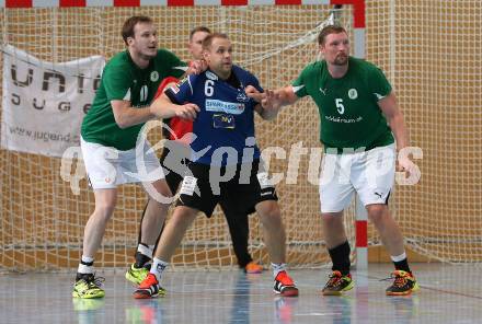 Handball Bundesliga. Schlafraum.at Kaernten gegen Union Sparkasse Korneuburg. Matej Hartman, Rok Praznik (schlafraum.at), Juraj Stepanovsky  (Korneuburg). Klagenfurt, am 18.7.2017.
Foto: Kuess
---
pressefotos, pressefotografie, kuess, qs, qspictures, sport, bild, bilder, bilddatenbank