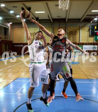 Basketball 2. Bundesliga. Grunddurchgang. 9. Runde. KOS Celovec gegen Raiders Villach. Christian Erschen (KOS Celovec), Nino Gross (Raiders Villach). Klagenfurt, am 18.11.2017.
Foto: Kuess
---
pressefotos, pressefotografie, kuess, qs, qspictures, sport, bild, bilder, bilddatenbank