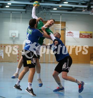 Handball Bundesliga. Schlafraum.at Kaernten gegen Union Sparkasse Korneuburg. Patrick Jochum (schlafraum.at), David Rajic, Michal Fazik  (Korneuburg). Klagenfurt, am 18.7.2017.
Foto: Kuess
---
pressefotos, pressefotografie, kuess, qs, qspictures, sport, bild, bilder, bilddatenbank