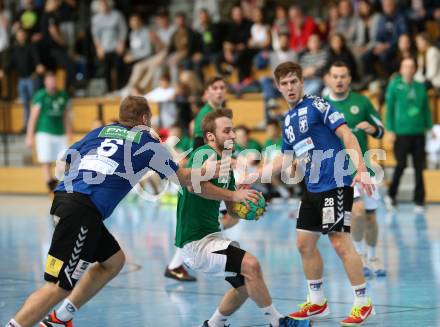 Handball Bundesliga. Schlafraum.at Kaernten gegen Union Sparkasse Korneuburg. Markus Godec (schlafraum.at), Juraj Stepanovsky (Korneuburg). Klagenfurt, am 18.7.2017.
Foto: Kuess
---
pressefotos, pressefotografie, kuess, qs, qspictures, sport, bild, bilder, bilddatenbank