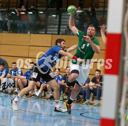 Handball Bundesliga. Schlafraum.at Kaernten gegen Union Sparkasse Korneuburg. Rok Praznik (schlafraum.at), Andreas Suritsch (Korneuburg). Klagenfurt, am 18.7.2017.
Foto: Kuess
---
pressefotos, pressefotografie, kuess, qs, qspictures, sport, bild, bilder, bilddatenbank